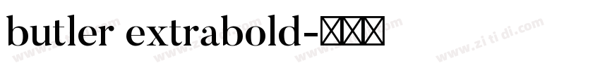 butler extrabold字体转换